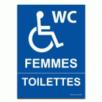 PANNEAU - TOILETTES HANDICAPÉS FEMMES (300 X 420 MM, PVC)