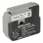 RUBAN NON LAMINÉ BROTHER 9 MM MK221 BLANC ÉCRITURE NOIRE