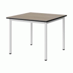 TABLE MALIBU 80X80 T4 4P STRA ANTIB CHÊNE 1146/NOIR BLC 9016