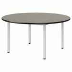 TABLE MALIBU Ø 120 T3 4P STRA GRIS U727/NOIR BLC 9016