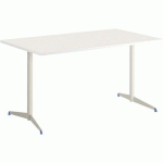 TABLE TAMARIS 120 X 80 PL.BLANC/BLANC PIET.BLANC/BLEU - CLEN