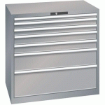 ARMOIRE 7 TIROIRS 1023X725X1000MM-CHARGE 75KG-GRIS/ARGENT - LISTA