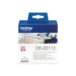 BROTHER DK-22113 RUBAN D'ÉTIQUETTE NOIR SUR TRANSPARENT