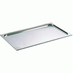 LOT DE 2 - COUVERCLE INOX SANS POIGNÉE GN 1/4 - POUR BAC GASTRONORME SANS ANSE