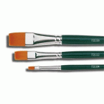 LOT DE 6 - PINCEAU HOBBY LINE BASIC, NYLON, PLAT, N. 6