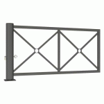 BARRIÈRE TOURNANTE DÉCORATIVE 2.01 M - GRIS PROCITY - PROCITY