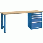 ÉTABLIS BLEU GENT. 2000X750X840 CAP. 800KG ET 4 TIR. 75KG - LISTA