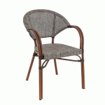 FAUTEUIL BLOIS - MARRON/ZINGUÉ