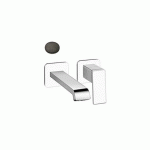 LAVABO MURAL REGULAR QUADRI S 2 TROUS BEC 18 CHROME NOIR BRI EX QS267 - CRISTINA ONDYNA QS25775