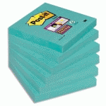 NOTES POST-IT SUPER STICKY - FORMAT 76 X 76 MM - COLORIS VERT OLIVE - 90 FEUILLES - LOT DE 6 BLOCS