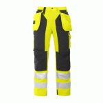 PROJOB 6506 PANTALON POLYCOTON - EN ISO 20471 CLASSE 2 JAUNE/NOIR - TAILLE 50