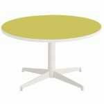 TABLE BASSE TAMARIS Ø 80 PL.VERT ANIS/BLANC PIET.BLANC/BLANC
