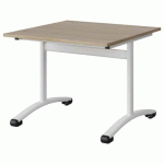 TABLE MALIBU 80X80 T4 DL STRA ABS CHÊNE 1146/BLC 9016
