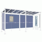 ABRI BUS MILAN 5 M 1 CAISSON 1 BARDAGE LAT. BLANC 9010 - PROCITY