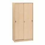 ARMOIRE HARMONIE / EXCELLENS H 180 X L 90 X P 44 CM CORPS ET PORTES COULISSANTES HÊTRE