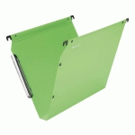 LOT DE 10 - DOSSIER SUSPENDU POUR ARMOIRES POLYPROPYLÈNE OPAQUE LMG ESSELTE FOND 30 MM VERT