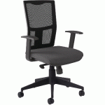 FAUTEUIL DE BUREAU RITZ ACCOUDOIRS FIXES ASSISE TISSU COLORIS GRIS - MANUTAN COLLECTIVITÉS