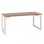 GAUTIER BUREAU NOYER SUNDAY, 2 PASSE-CÂBLES SUR PLAN BOIS 140X73X80CM