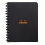 MEETING BOOK RHODIA CLASSIC RELIURE INTÉGRALE 16X21 CM 160 PAGES IMPRIMÉES DÉTACHABLES 90G - NOIR - LOT DE 5