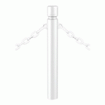 POTELET AGGLO Ø 102 MM À CHAINES 2 ANNEAUX - ZINC BLANC 9010 - PROCITY