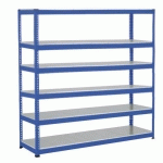 RAYONNAGE MANUTAN RAPID 1 2440X2440X915 6 TABL METAL BLEU