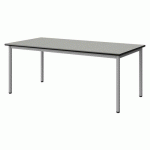 TABLE MALIBU 160X80 T4 4P STRA ISOS GRIS 1400/NOIR GRIS 9006