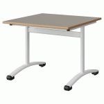 TABLE MALIBU 80X80 T4 DL STRA ALAISÉ GRIS U727/BLC 9016