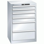 ARMOIRE GRIS CLAIR 564X572X850 AVEC 6 TIR. 75KG _ 14.258.020 - LISTA