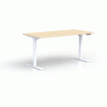 BUREAU MOTORISÉ L180XP80 ÉP.25MM CHÊNE CLAIR/BLANC - EOL