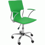 CHAISE BOGARRA SIMILICUIR ET ACCOUDOIRS FIXES VERT - FOROL