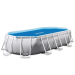 BÂCHE À BULLES POUR PISCINE OVALE INTEX L 6,10 X L 3,05 - BLEU