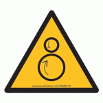 LOT DE 2 - PANNEAU DANGER - ROULEAUX CONTRAROTATIFS - W025 - ISO 7010 PVC 2 MM 200 MM