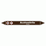 LOT DE 3 - MARQUEUR TUYAUTERIE - ACÉTONITRILE - VINYLE LAMINÉ - NFX 08-105 250 X 26 MM