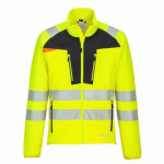 PORTWEST DX481 SOUS COUCHE ZIPPEE HV DX4 JAUNE/NOIR - TAILLE S