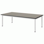 TABLE MALIBU 160X80 T1 4P STRA GRIS U727/NOIR BLC 9016