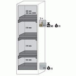 ARMOIRE SÉCURITÉ Q-CLASSIC-30 Q30.195.056 GRIS/ARGENT