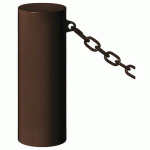 BORNE BARCELONE Ø 22 CM 1 ANNEAU - ZINC MARRON 8017 - PROCITY