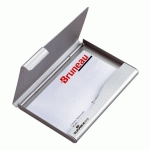 PORTE-CARTES DE VISITE DURABLE ALUMINIUM 6 X 9,2 CM ARGENTÉ - 20 CARTES