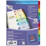 AVERY KIT INTERCALAIRES READY INDEX CARTE A4 - 12 TOUCHES