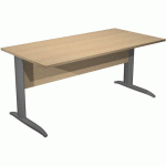 BUREAU PIEDS L MÉTAL FAST - 160 CM - CHÊNE - ANTHRACITE