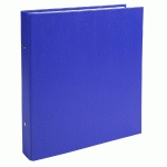 CLASSEUR REMBORDÉ POLYPROPYLÈNE FORMAT ECOLIER 2 ANNEAUX 25MM - 230X215MM - BLEU - LOT DE 20