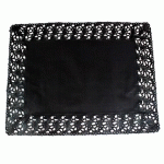 DENTELLE RECTANGULAIRE AJOURÉE 45X36 CM LITOS NOIR (VENDU PAR 250)