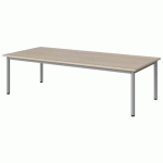 TABLE MALIBU 180X80 T1 4P STRA ABS ACACIA/GRIS 9006