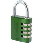 ABUS CADENAS ALU À COMBINAISON 4 CHIFFRES TAILLE 40 MM ET ANSE 7 MM - VERT