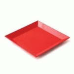 ASSIETTE CARREE 19 CM MELAMINE ROUGE