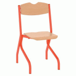 CHAISE TIM AST - T6 - PIÈTEMENT ACIER - HÊTRE NATUREL/ORANGE 2004 - RODET