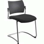 CHAISE VISITEUR LUGE PIÈTEMENT GRIS COLORIS ROUGE - MANUTAN COLLECTIVITÉS