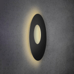 ESCALE BLADE OPEN APPLIQUE MURALE LED NOIR Ø 59 CM