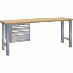 ÉTABLIS GRIS PIGEON 2000X800X900 CAP. 500KG ET 4 TIR. 75KG - LISTA