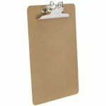 LOT DE 8 - PORTE-BLOC À PINCE, PANNEAU DE FIBRES, A4, BRUN